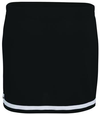 Augusta Sportswear 9125 Athletic Women's Energy Skirt in Black/White size Large   Polyester