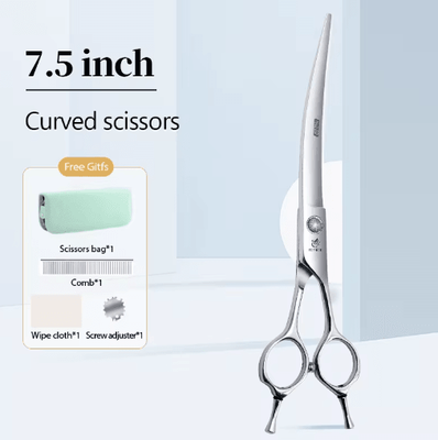 Inspire Picks Fenice Professional Pet Grooming Shears Set For Dogs & Cats 7.5curved