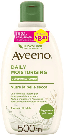 Aveeno Bagnoschiuma Daily Moisturising Bagnodoccia Idratante Corpo Pelle Normale e Secca PROMO 500 ml