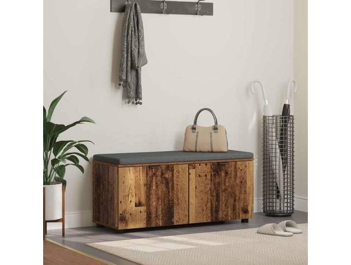 Banc d'entrée - vidaxl - 1 x Banc de Hall - design antidérapant - avec coussin Bois ancien 100x38x46 cm(1 parcel)_13764