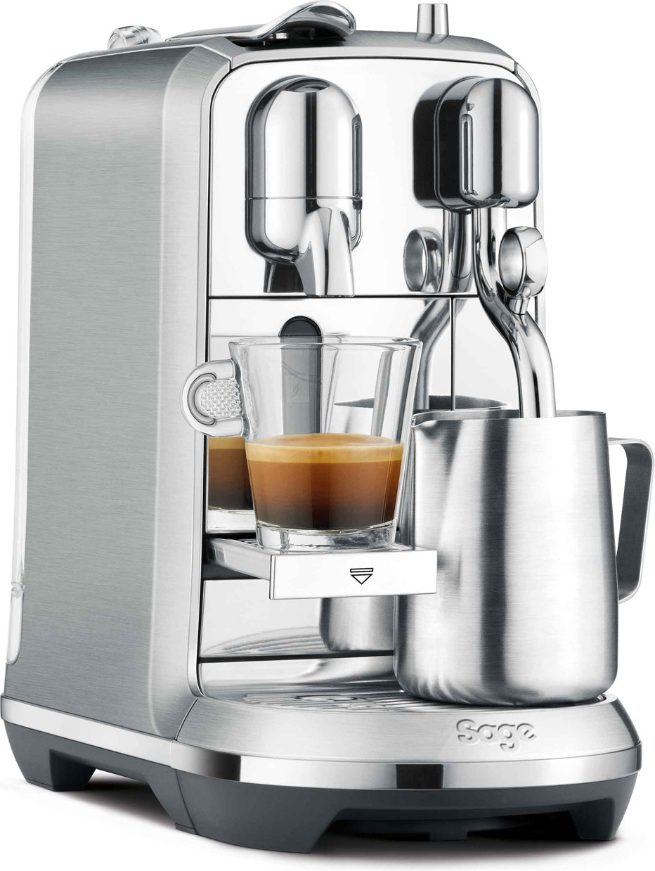 Sage SNE800BSS Creatista PLUS Brushed Stainless Steel GREY Espressomaschine, Nespresso Kapseln, Edelstahlgehäuse, Milchaufschäumer