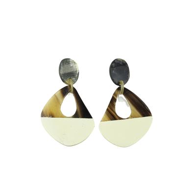 Paar Ohrstecker "Mumbai", Damen, Gr. Materialmix, beige (natur), COLLEZIONE ALESSANDRO, Ohrringe