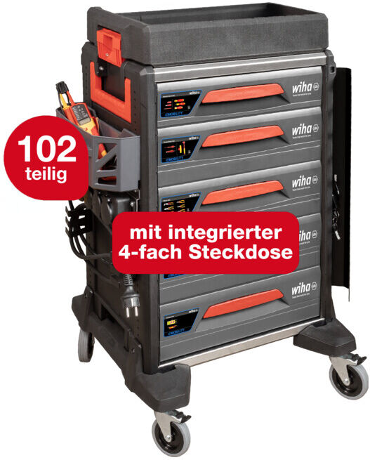 Kit de servante d'atelier Wiha eMobility, 102 pièces (45801)