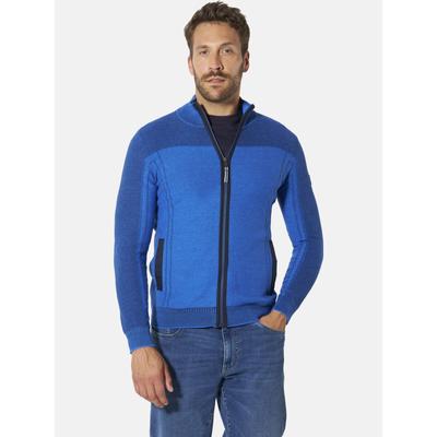 Strickjacke BABISTA "Strickjacke ERLICA", Herren, Gr. M, blau (royal blau), Strickjacken Strickjacke
