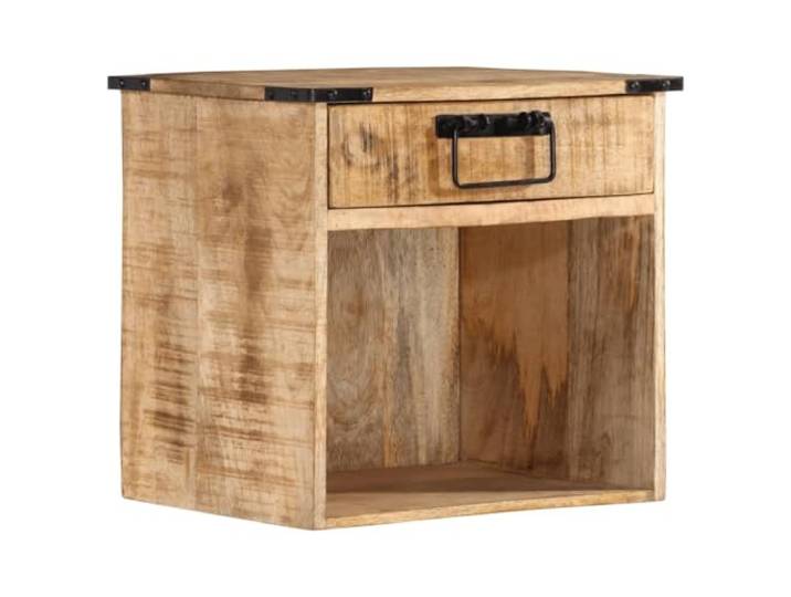 Heofavd Nachttisch Massivholz Mango Beistelltisch 40x30x37 cm