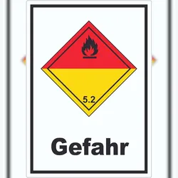HB-Druck Aufkleber Organische Peroxide Gefahr explosiv A1 (594x841mm)