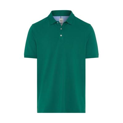 Poloshirt BRAX "Style PETE", Herren, Gr. L (52), grün, 96% Baumwolle, 4% Elasthan, Shirts