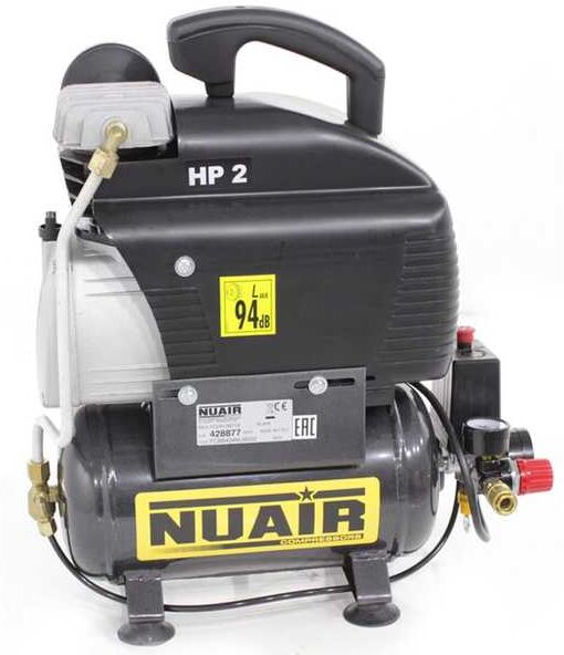 Nuair FC 2/6 - Compressore aria elettrico portatile monofase - Motore 2 HP - 6 lt