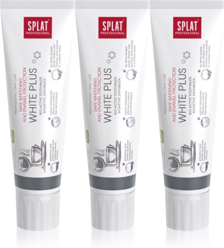 Splat Professional White Plus dentifrice bio-actif pour un blanchiment délicat et une protection de l'émail dentaire