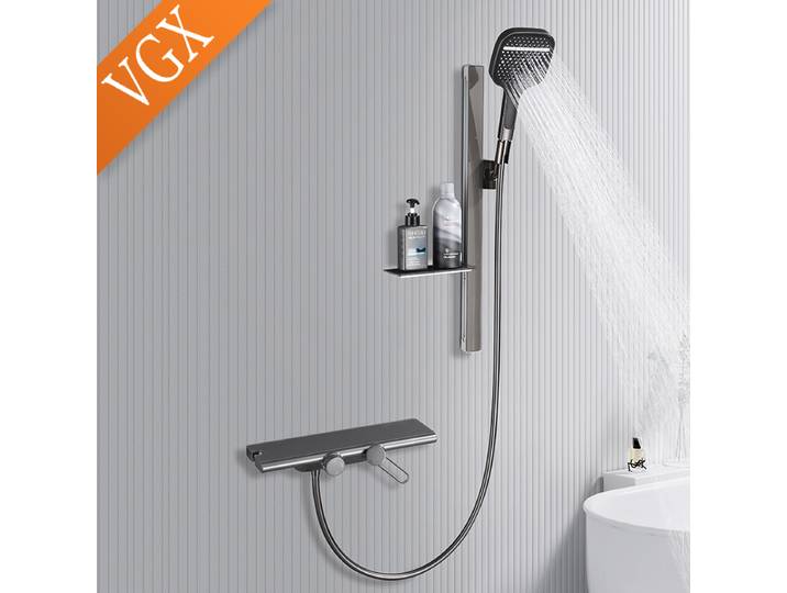 VGX-Ensemble de douche simple avec barre de levage, douche de baignoire, robinet de centre commercial avec levage, 3 fonctions HandShower, nouveau