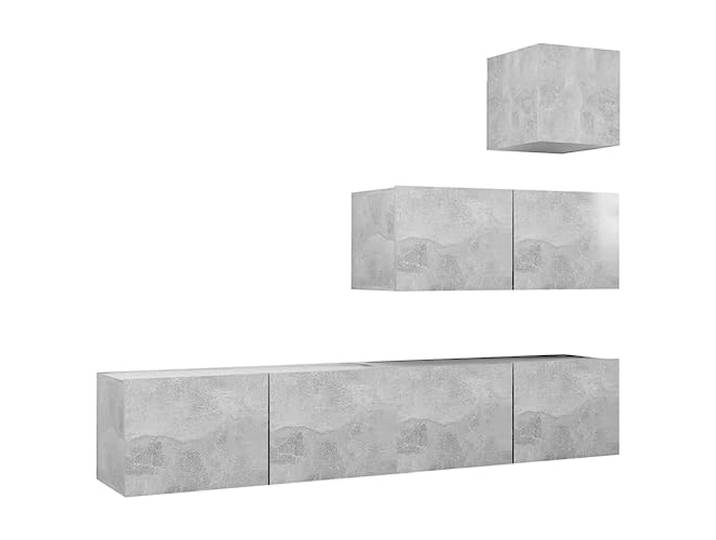 vidaXL 4-TLG. TV-Schrank-Set Betongrau Holzwerkstoff