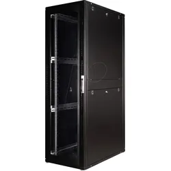 ROLINE 26210162 - 19" Serverschrank, 42 HE, 1000mm Tiefe, schwarz Plexiglas