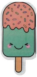 IH Casa Decor 12 Pack 3 Ply Shaped Napkin Ice Cream Bar - Set of 6