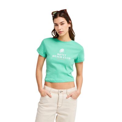 T-Shirt ROXY "Beach Love", Damen, Gr. M, grün (katydid), Obermaterial: 100% Baumwolle., Shirts T-Shirt