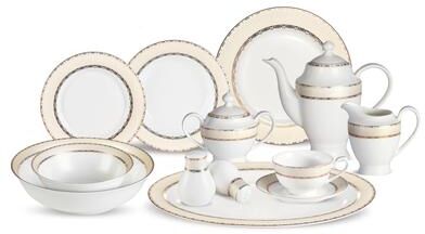 Lorren Home Trends 57-piece Margaret Bone China Dinnerware Set (Service for 8)