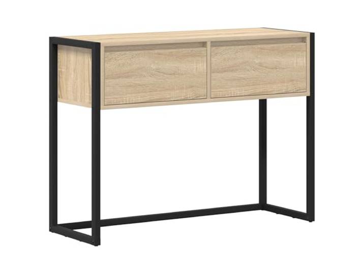 Favemtsl Beistelltisch Sonoma 100x36x75 cm Flurtisch mit Schublade Stabiler Konsolentisch mit Metallbeinen und Schublade für Wohnzimmer und Flur. Kompakte Ablagefläche im Industrie Design.