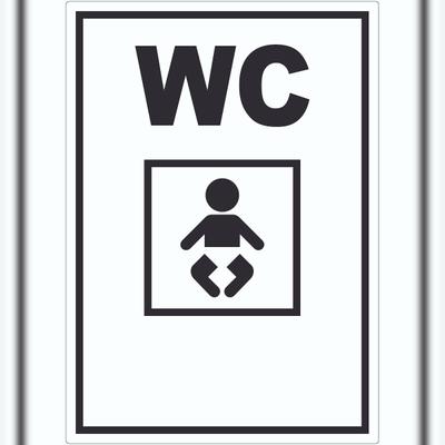 HB-Druck WC Wickelraum Aufkleber A7 (74x105mm)