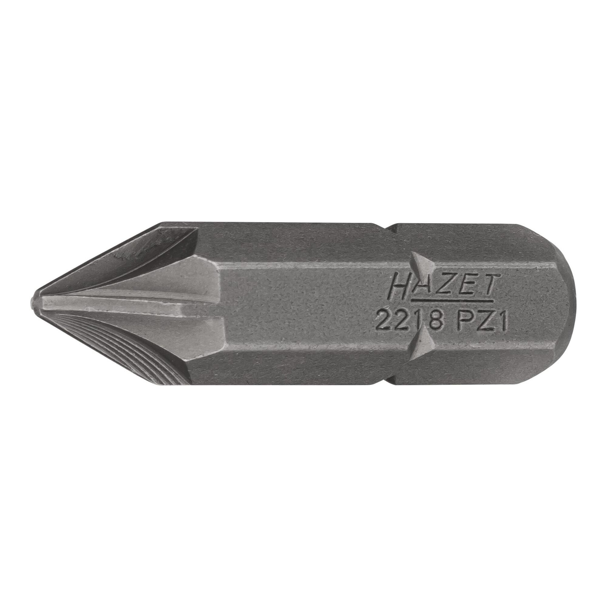 HAZET Bit 2218-PZ1 Sechskant massiv 8 (5/16 Zoll) Pozidriv Profil PZ PZ1)
