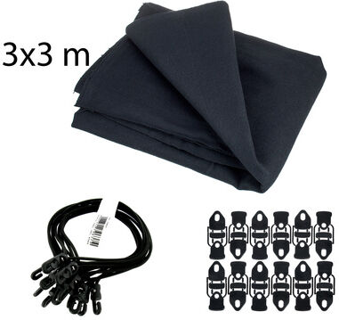 Stairville Euro Molton Set Black 3x3m Schwarz