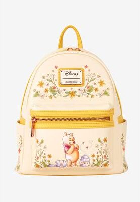 Women's Loungefly x Disney Winnie The Pooh Floral Mini Backpack by Loungefly in Yellow (Size OS)
