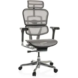 Bürostuhl / Chefsessel ERGOHUMAN GEN2 Netzstoff hellgrau hjh OFFICE