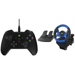 Genesis Pad MANGAN 300 Czarny (NJG-2103) + Kierownica Seaborg 350, Gaming Controller, Schwarz