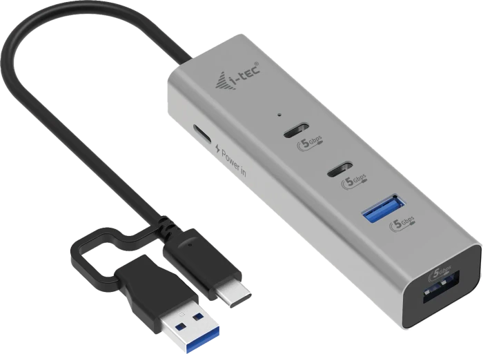 i-tec Universal Charging Metal HUB 2x USB-C + 2x USB-A Port, PD 85 W