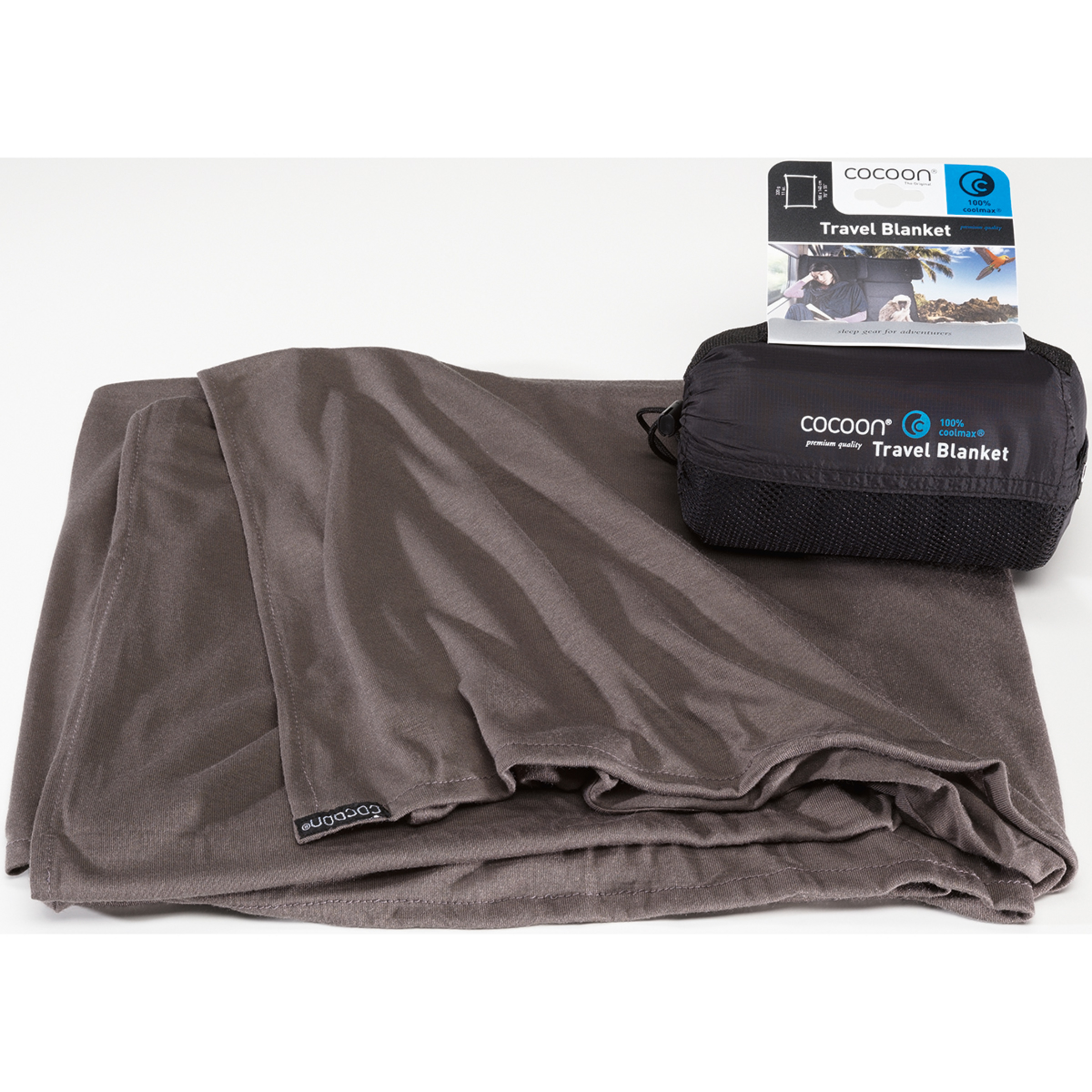 Cocoon Travel CoolMax Decke Reisedecken grau Reise