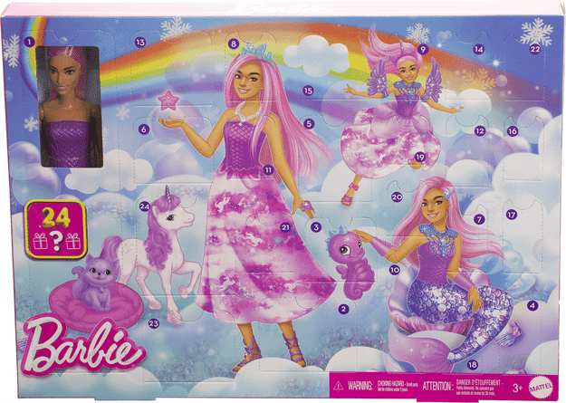 Barbie Fantasy Advent Calendar With Surprise Gifts And Accessories for Kids - 24 Delights - Lennies Toys
