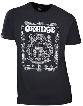 Orange Original T-Shirt Crest M Noir avec impression blanche