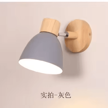 Inspire Curations Nordic Macaroon Wall Light Adjustable E27 Bedside Sconce gray No Bulb