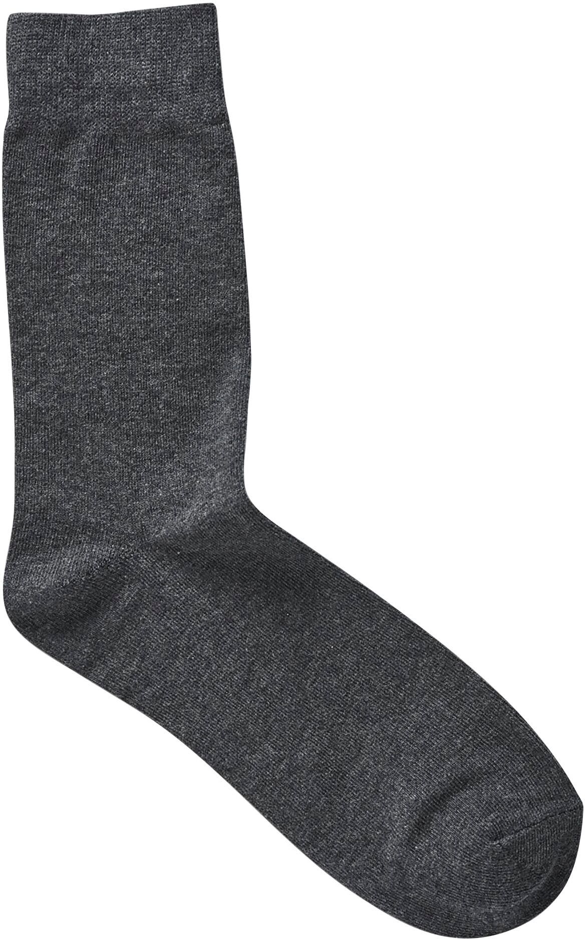 Basicsocken JACK & JONES "JACJENS SOCK 5 PACK NOOS", Herren, Gr. Sockengrösse, grau (dk grau melange), Baumwollmischung, meliert, Socken Basicsocken dk grau melange Sockengrösse