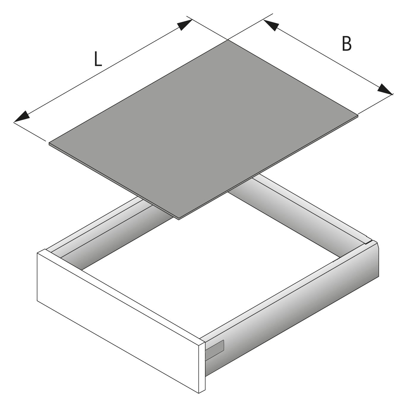 Hettich Antirutschmatte, Nennlänge 450 mm x 5000, anthrazit (228812)