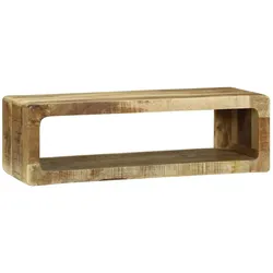 vidaXL TV-Schrank mit Regal mit Speicher Braun Massivholz Mango