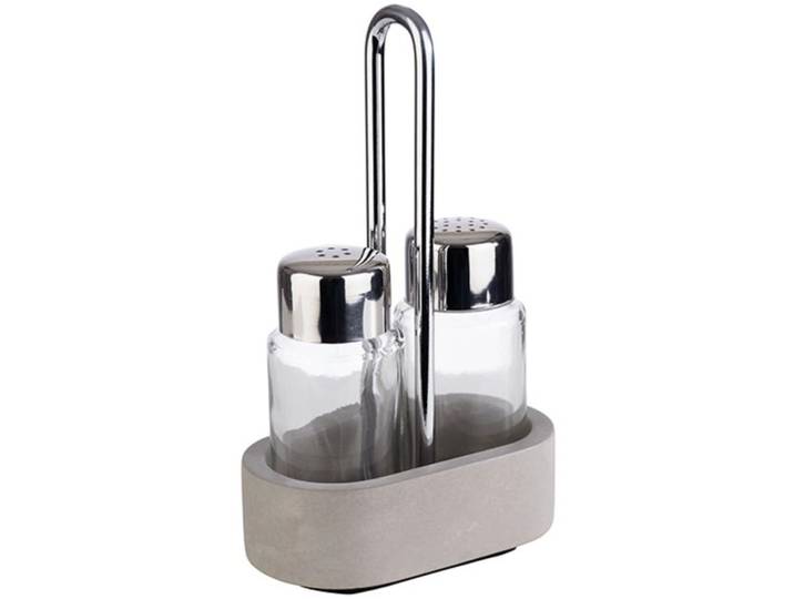 Salz Aps grau beton/metall H 17 cm Set - Salz