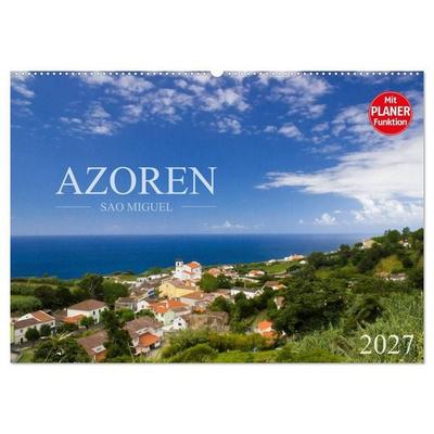 Azoren - São Miguel (Wandkalender 2027 DIN A2 quer), CALVENDO Monatskalender