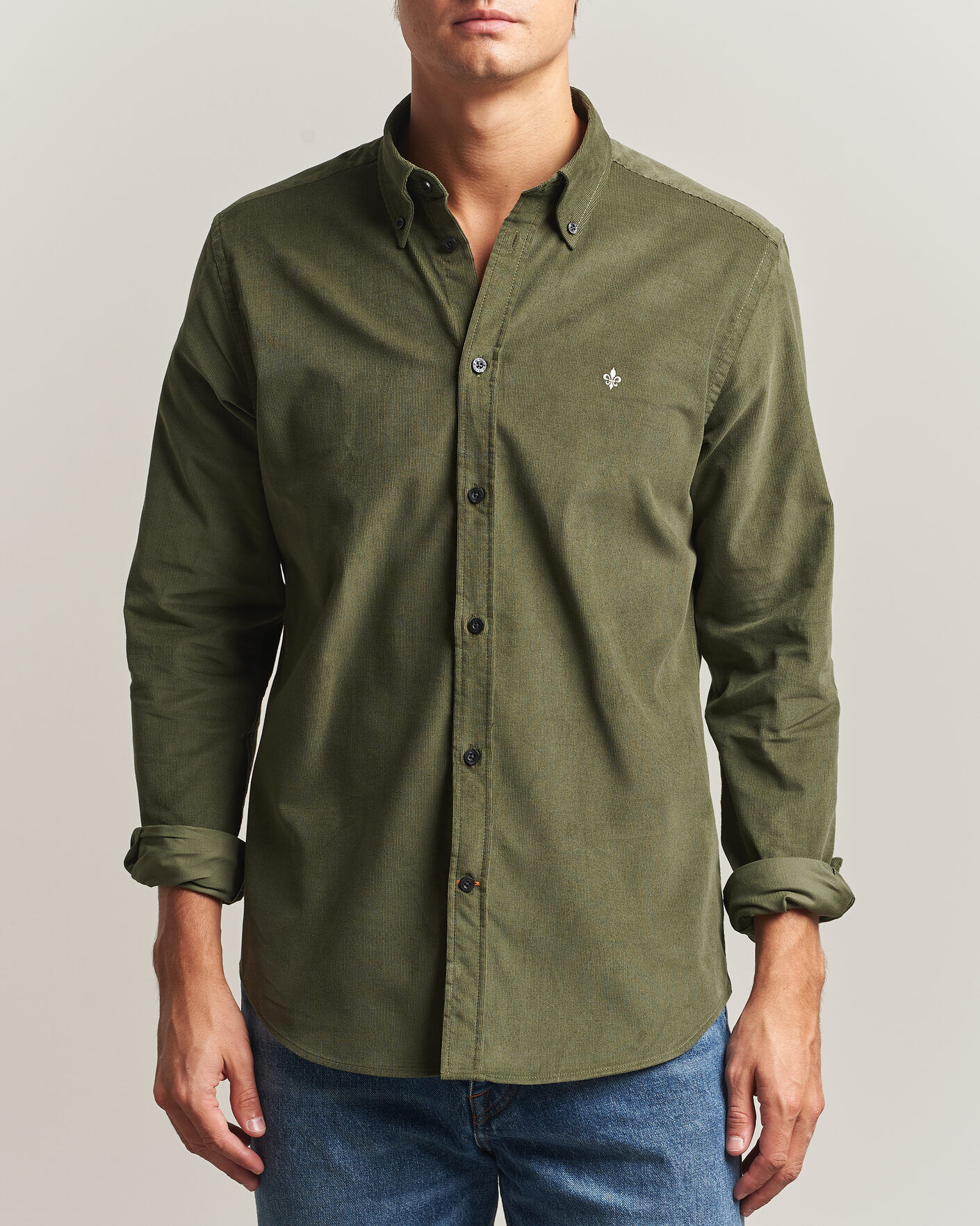 Morris Douglas Cord Shirt Olive men XL Grøn