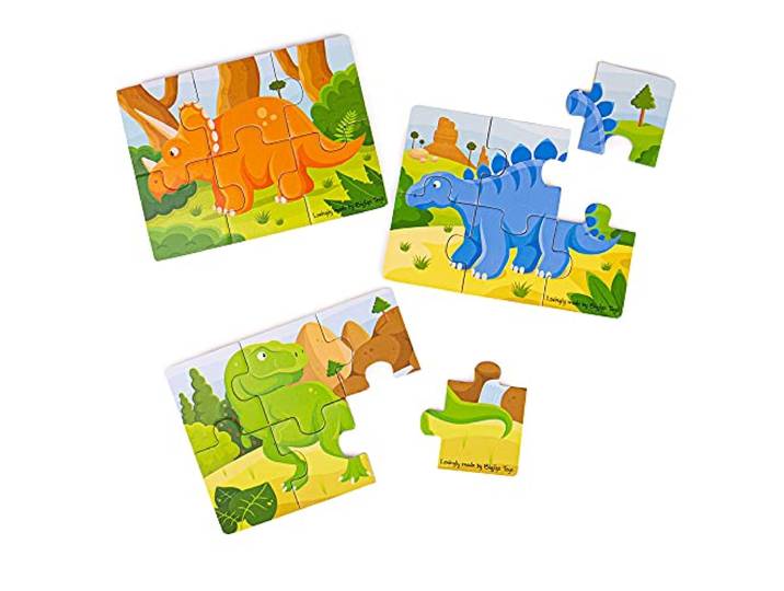 Bigjigs Toys Dinosaur Puzzels Set - Houten Jigsaw