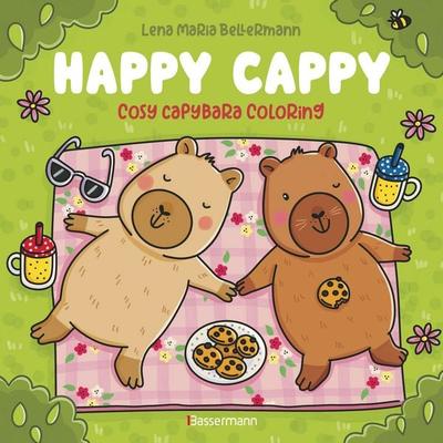 Happy Cappy - Cosy Capybara Coloring. Ein Ausmalbuch für jedes Alter, Taschenbuch von Lena Maria Bellermann, Bassermann, 978-3-8094-5385-7