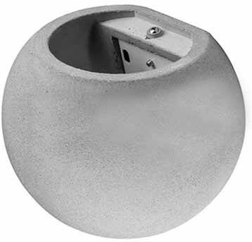 V-Tac Vt-891l Portalampada Da Parete Up&down Rotondo Grigio Chiaro In Calcestruzzo Per Lampade G9  – Sku 8691