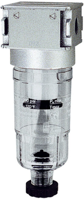 Riegler Filtre »multifix-mini«, avec récipient PC, 5 µm, BG 0, G 1/8 (F 05 K-HA)