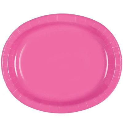 8 ovale Teller pink