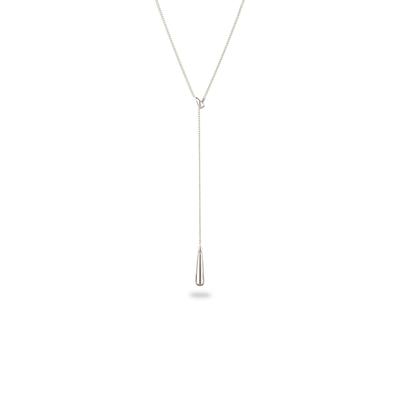 Y-Kette ELLI "Halskette Y-Halskette Tropfen mit Kristall von Swarovski(R) Weiß, 925 Sterling Silber" Gr. 60, silber, Halsketten, Damen, Silber 925 (Sterlingsilber)
