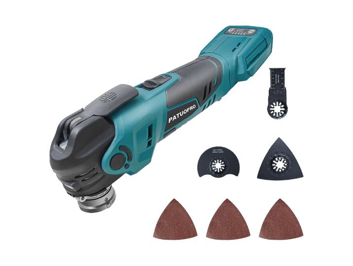 Outil multifonction oscillant sans brosse, scie électrique sans fil à 5 vitesses variables pour batterie Makita 18V (sans batterie)