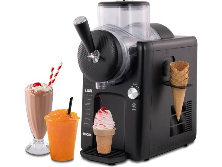 Unold Slush-Eismaschine 2in1 Slush- & Softeismaschine Sofie - Schwarz, 2 l, 150 W