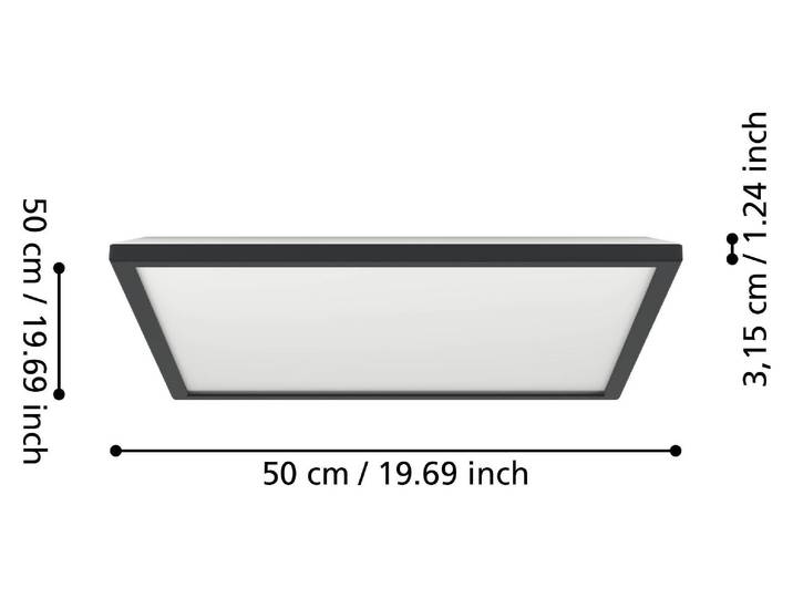 EGLO ROVITO, LED, 2800 lm, IP44, Schwarz