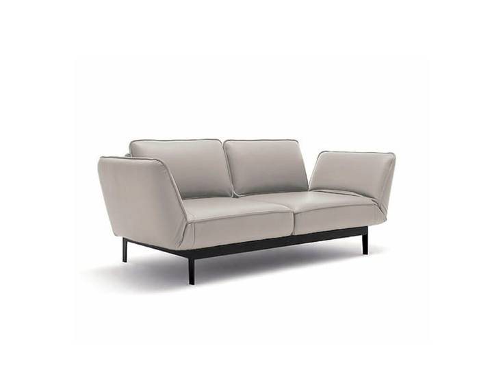 Rolf Benz Mera Sofabank - Nappaleder 38.100 seidengrau , Stahl R