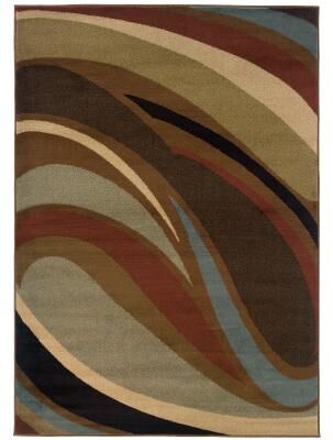 Style Haven Hayden Abstract Waves Multi-colored Area Rug--