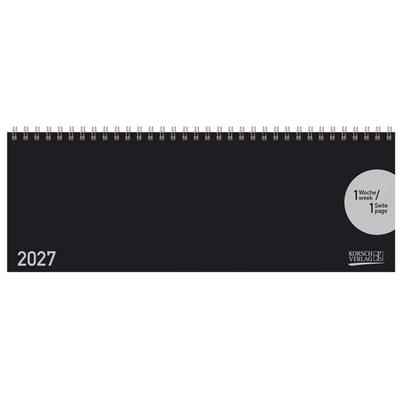Tischquerkalender Classic Colourlux schwarz 2027