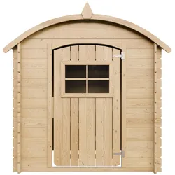 KINDERSPIELHAUS aus Holz MIT BÖDEN - B112xL146xH145 cm/1,1m2 - M505